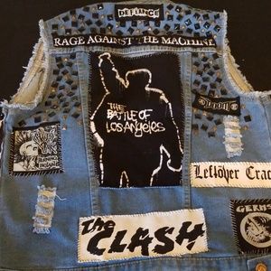 DIY custom punk battle jacket vest